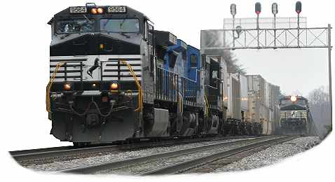 NS 9564, Train 214, Motley, VA, BLET Engineer RA Jackson, March 2004