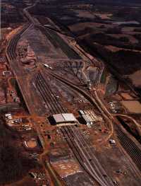Aerial view during construction of Spencer Yard at Linwood. Click for a larger view & use your back button to return to this page.